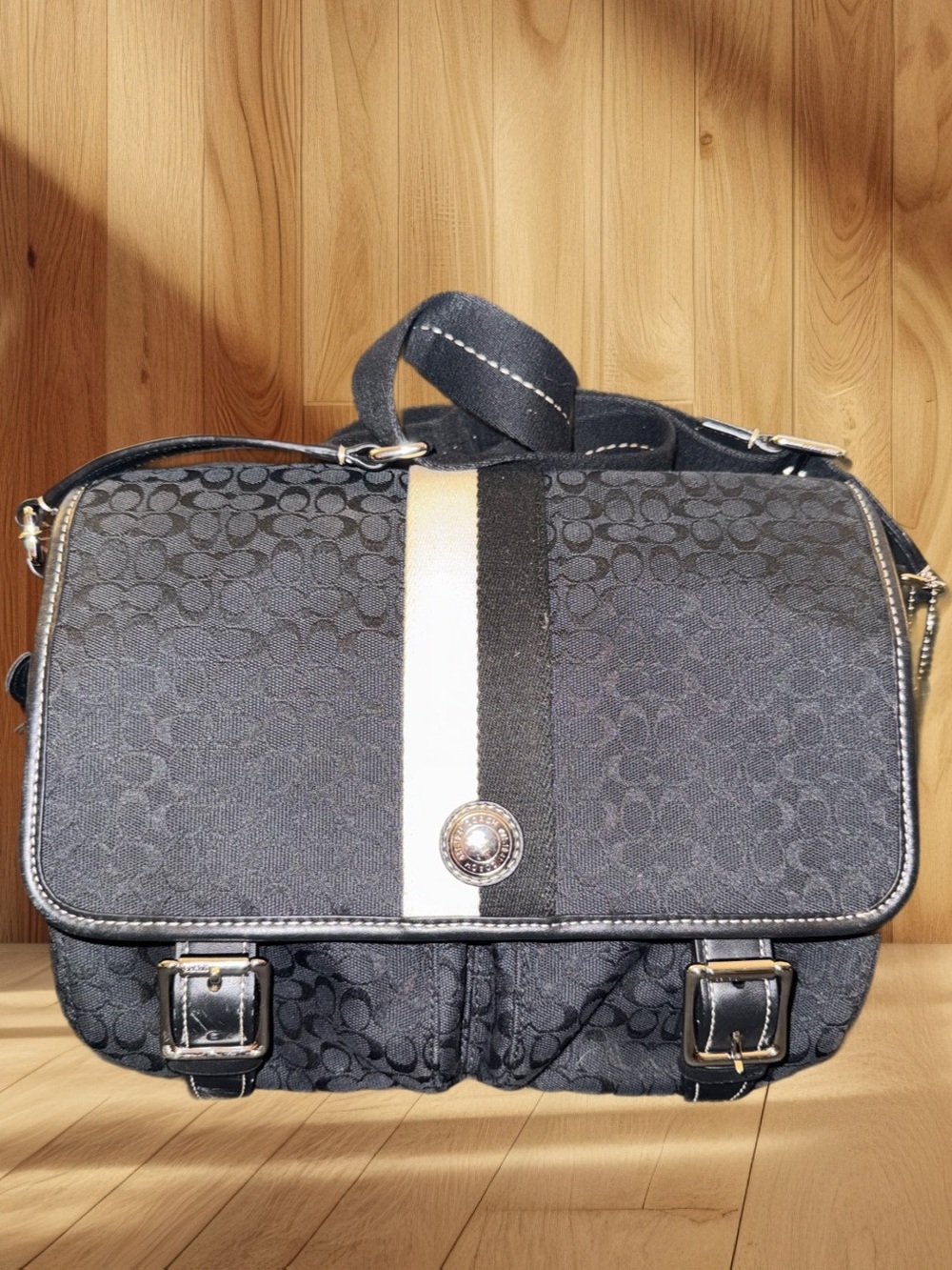 Coach Signature Stripe Messenger Bag 70182